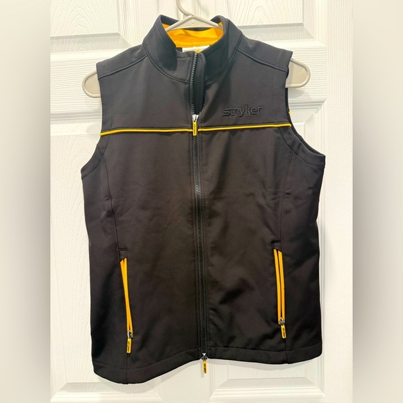 NWOT Stryker Vest Size Small. Black with yellow trim. - Picture 1 of 6